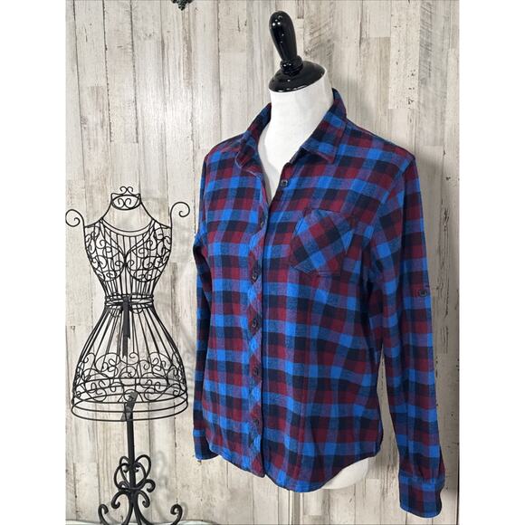 Old Mill Plaid Flannel Shirt Ladies Large - Picture 1 of 8